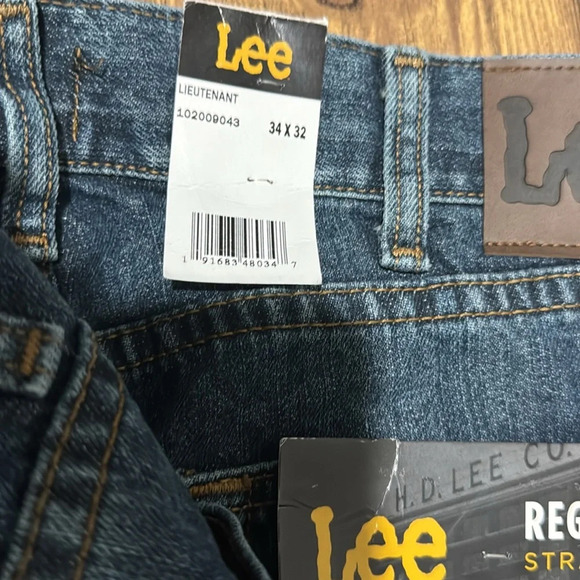NWT Lee Lieutenant Regular Fit Straight Leg Men’s Jeans. 34x32. Great Gift! - Picture 8 of 8